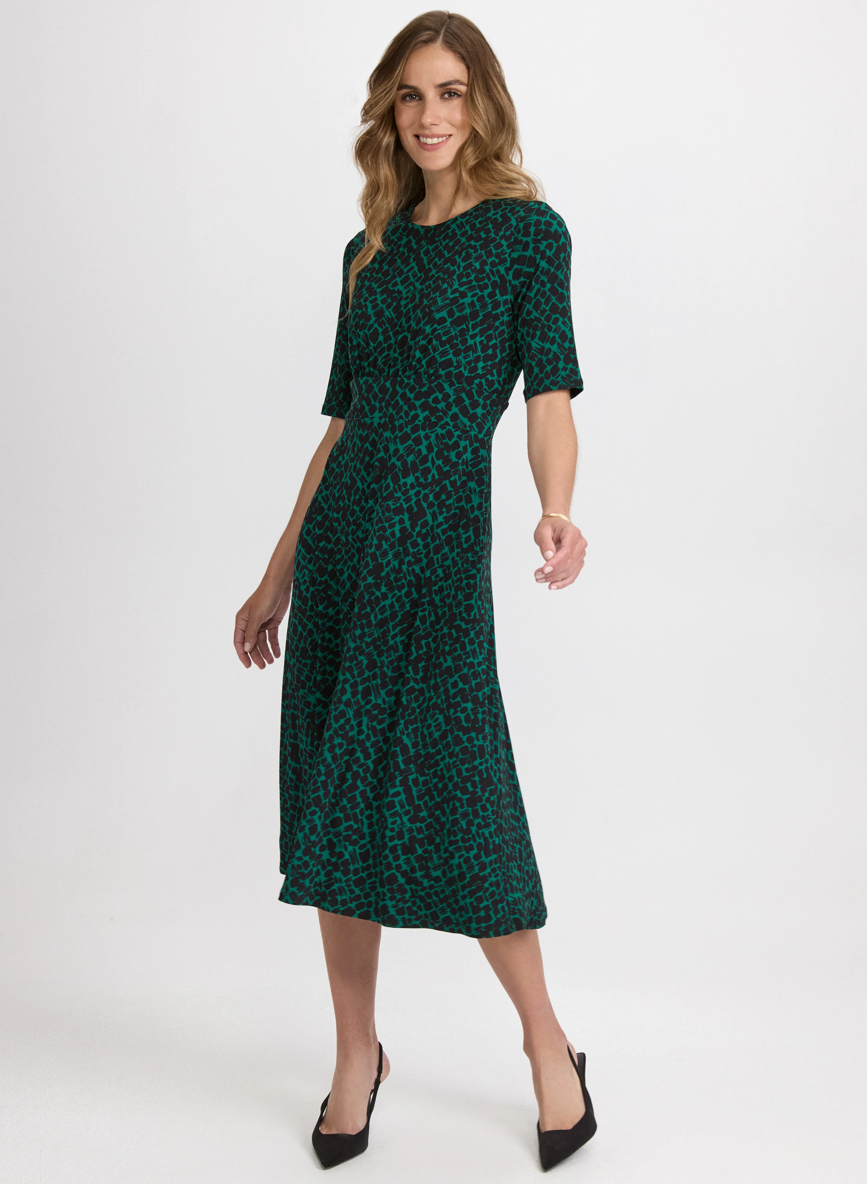 Abstract Midi Dress