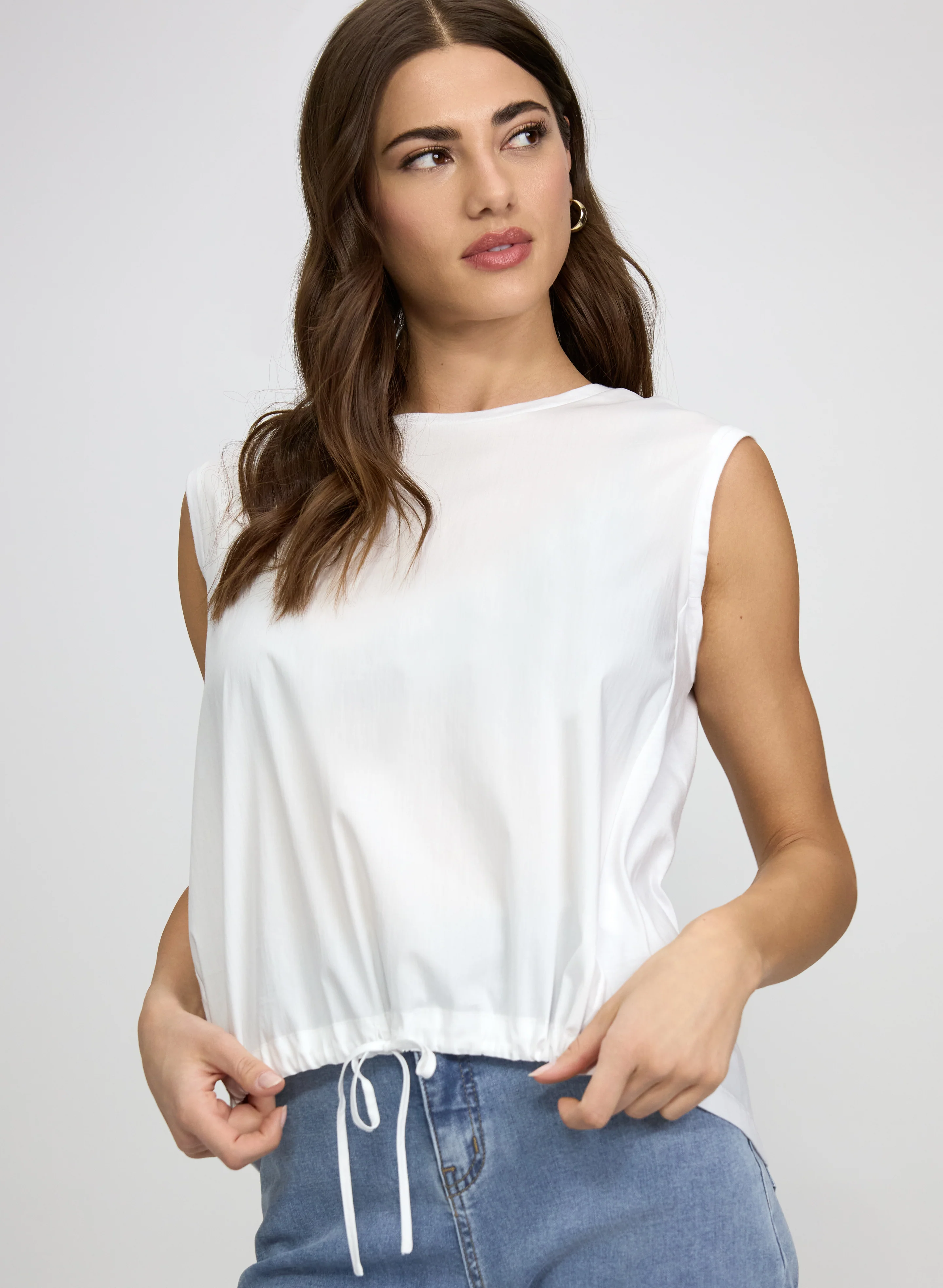 Drawstring Hem Top