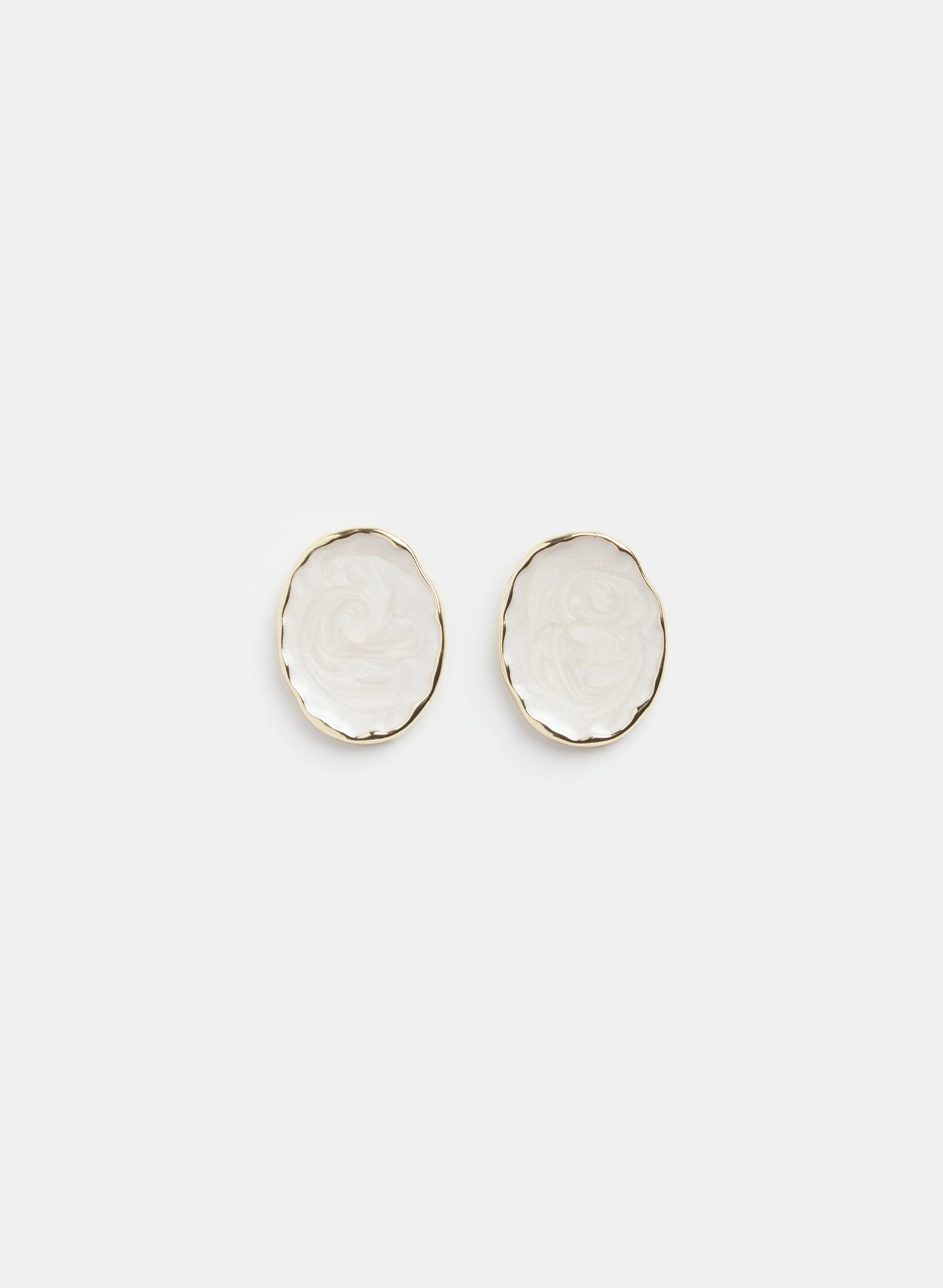 Enamel Button Earrings