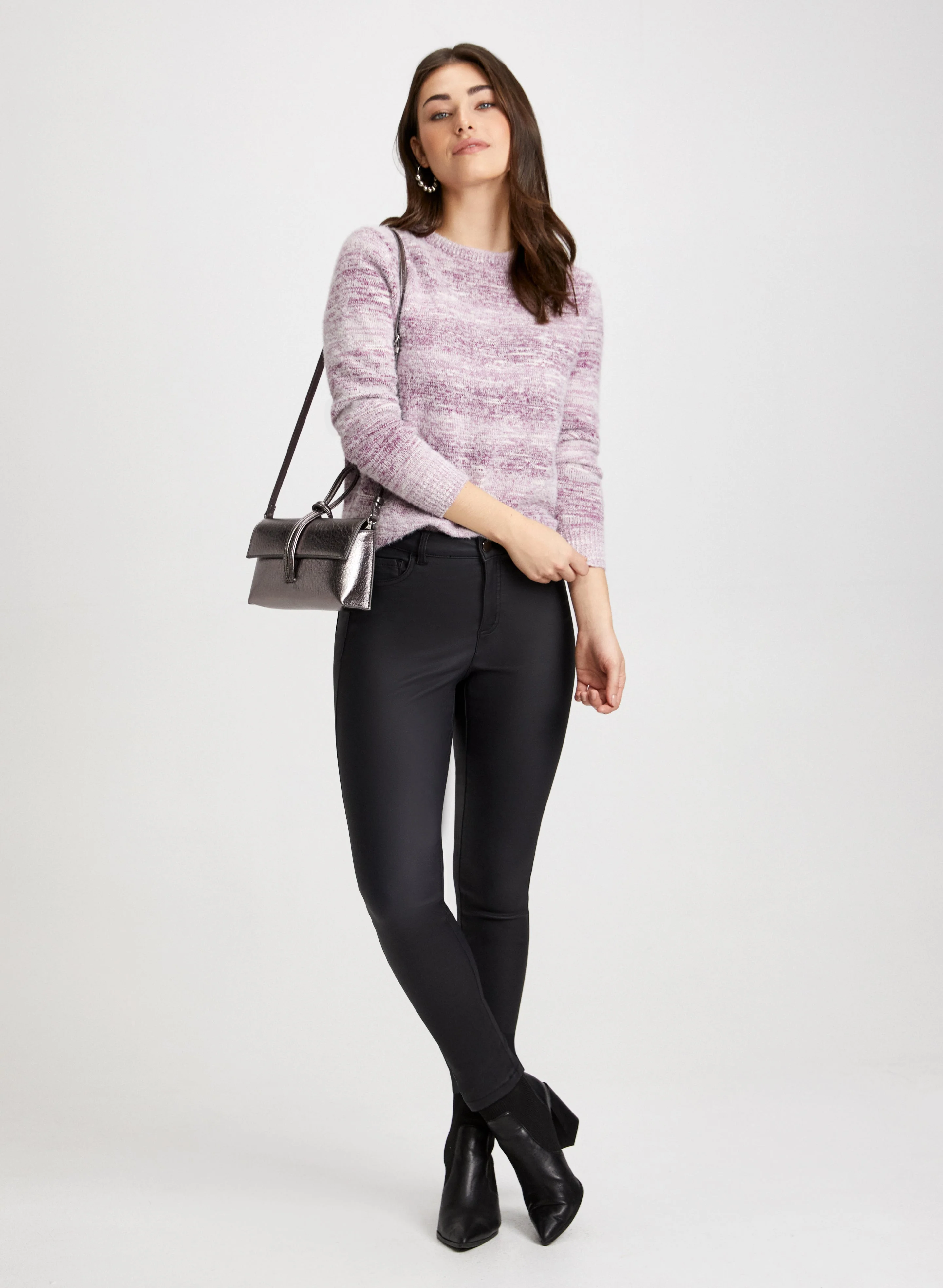 Gradient Motif Sweater & Slim Leg Jeans