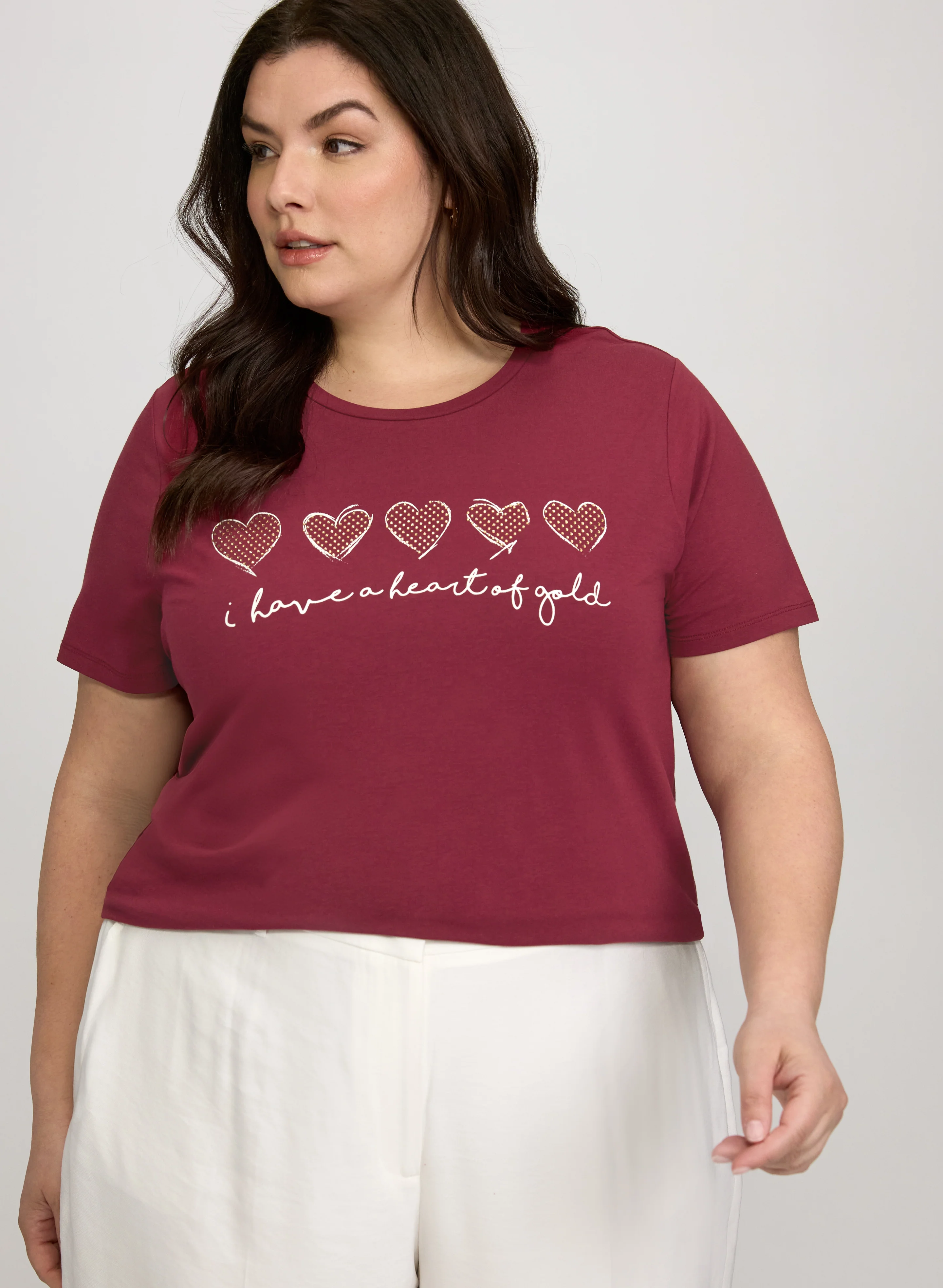 Heart Modal-Blend T-Shirt