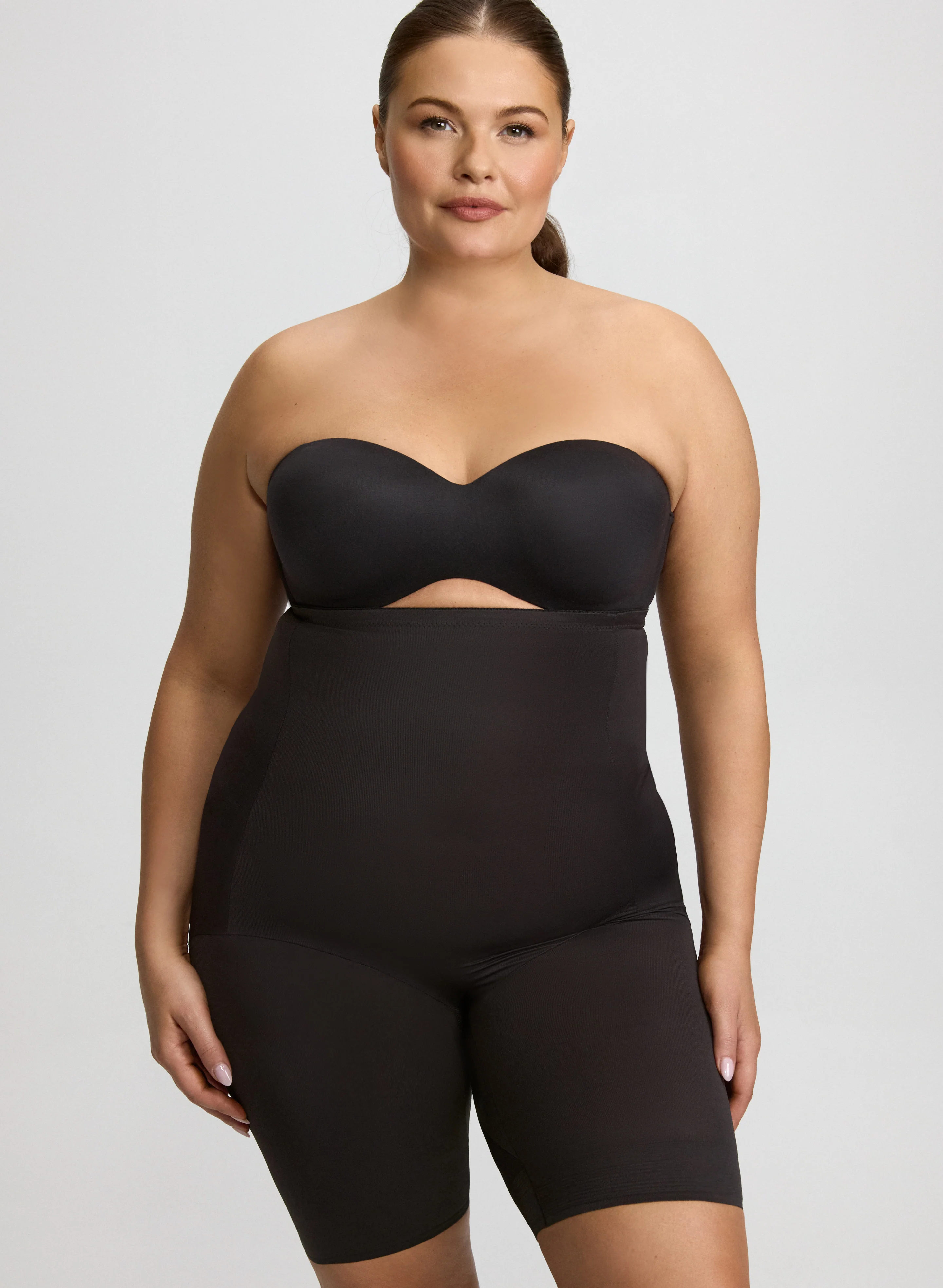 High-Waist Shaping Shorts - Plus