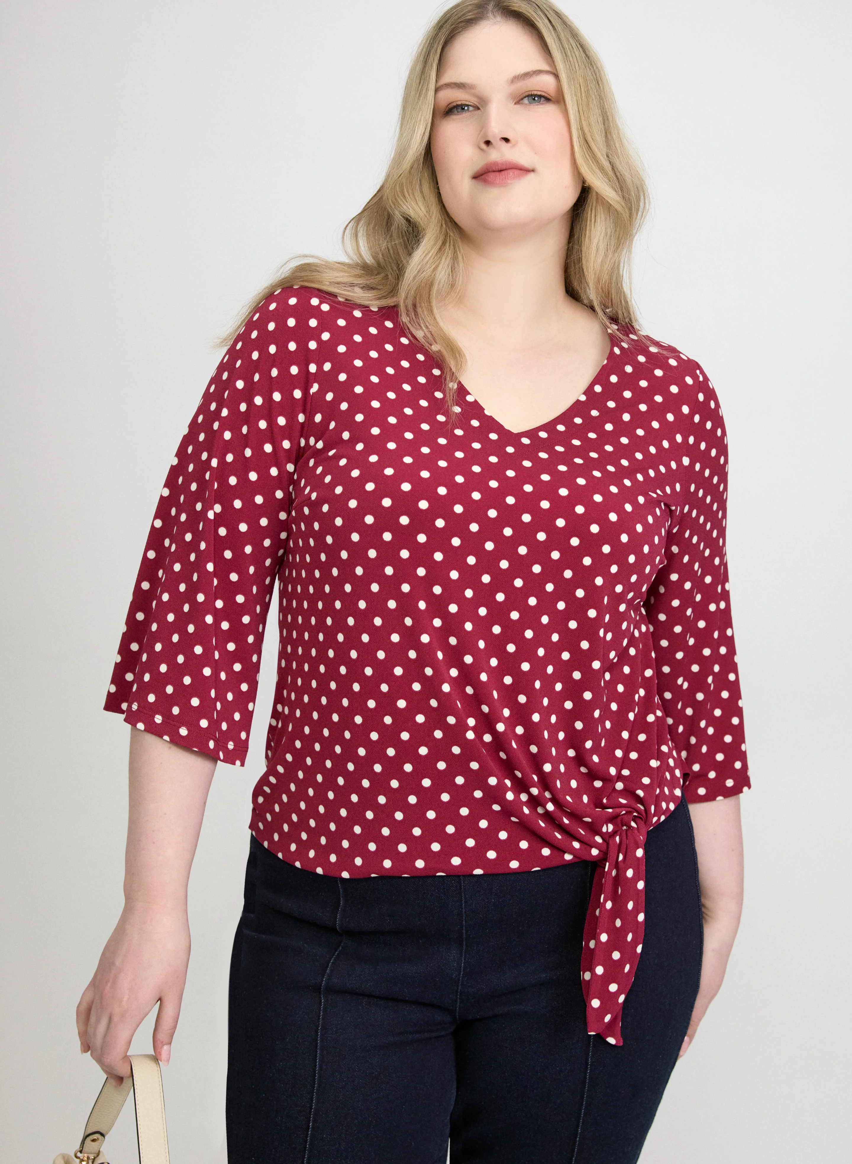 Knotted Polka Dot Top