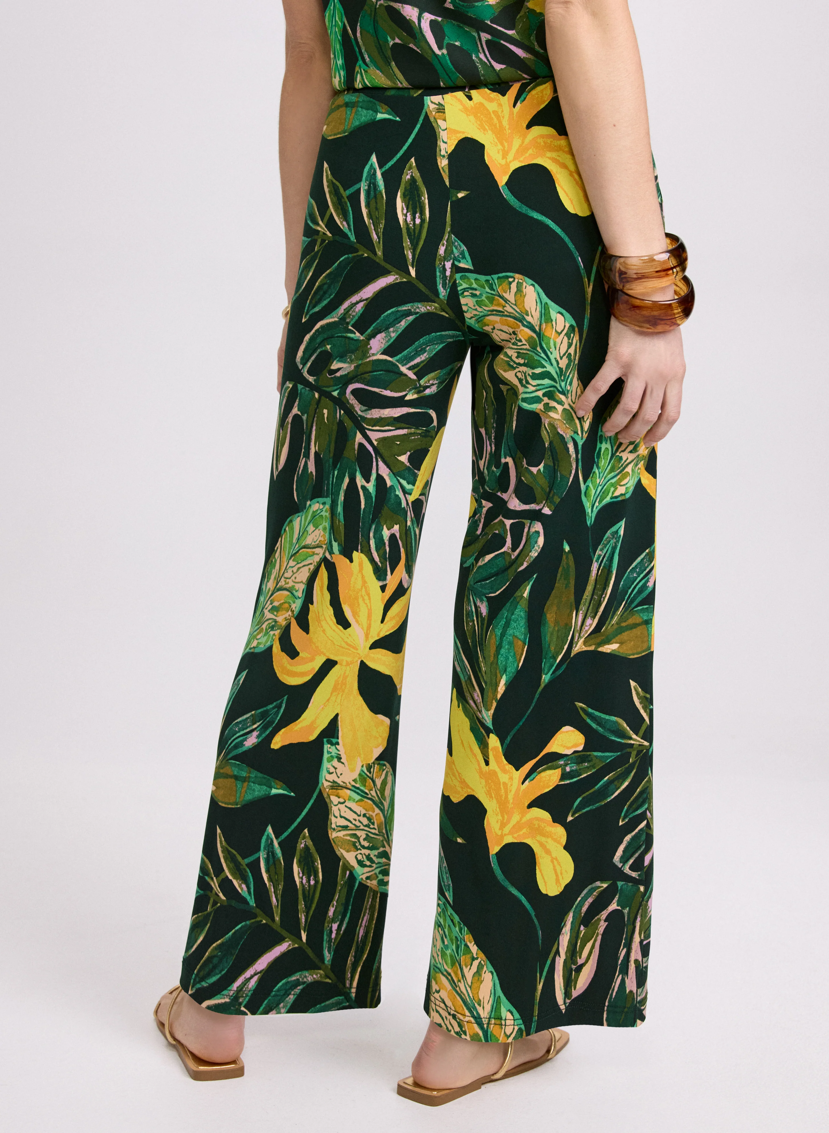 Olivia Palm Print Pants - Image 2