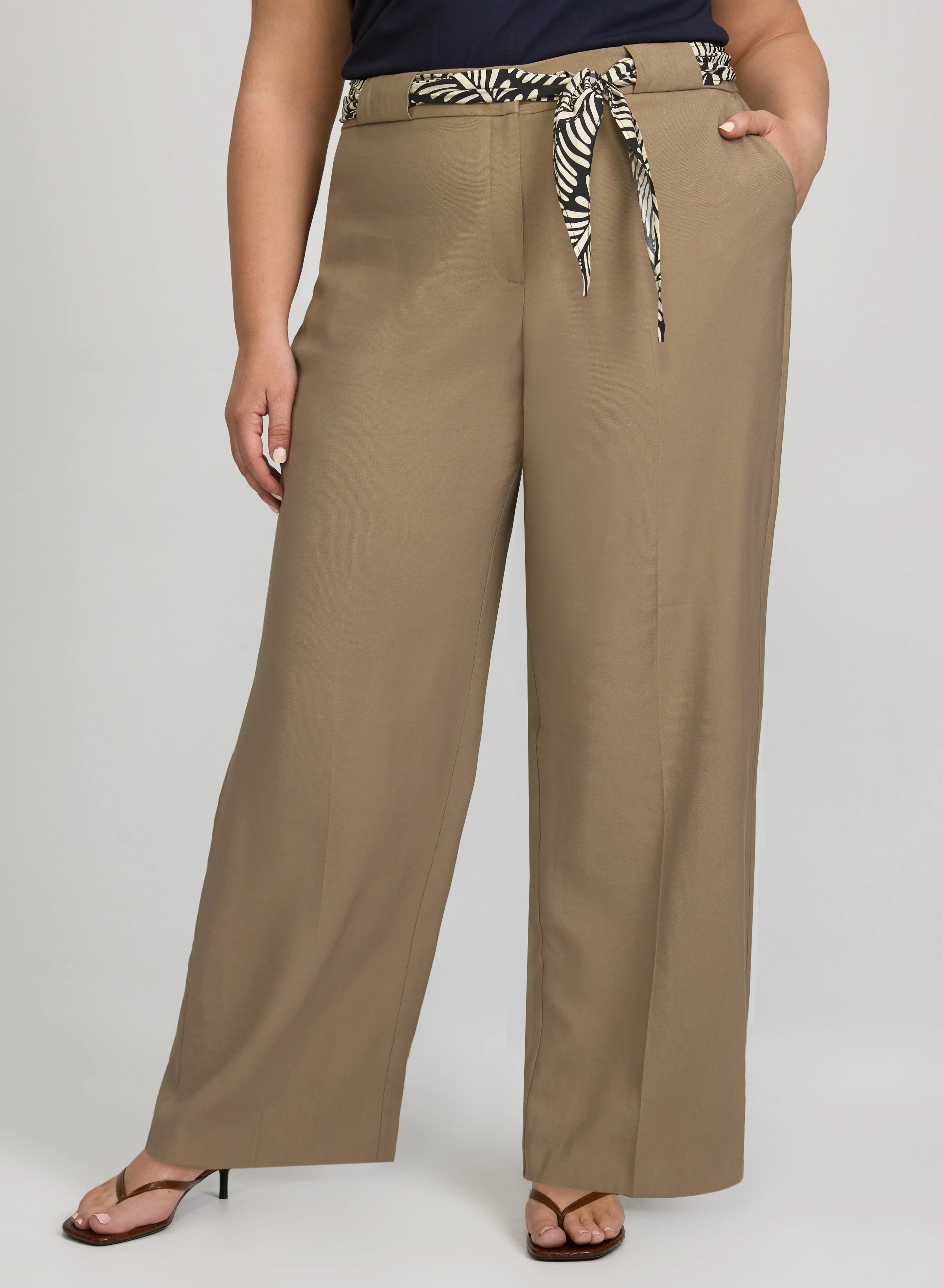 Olivia Scarf-Tie Pants