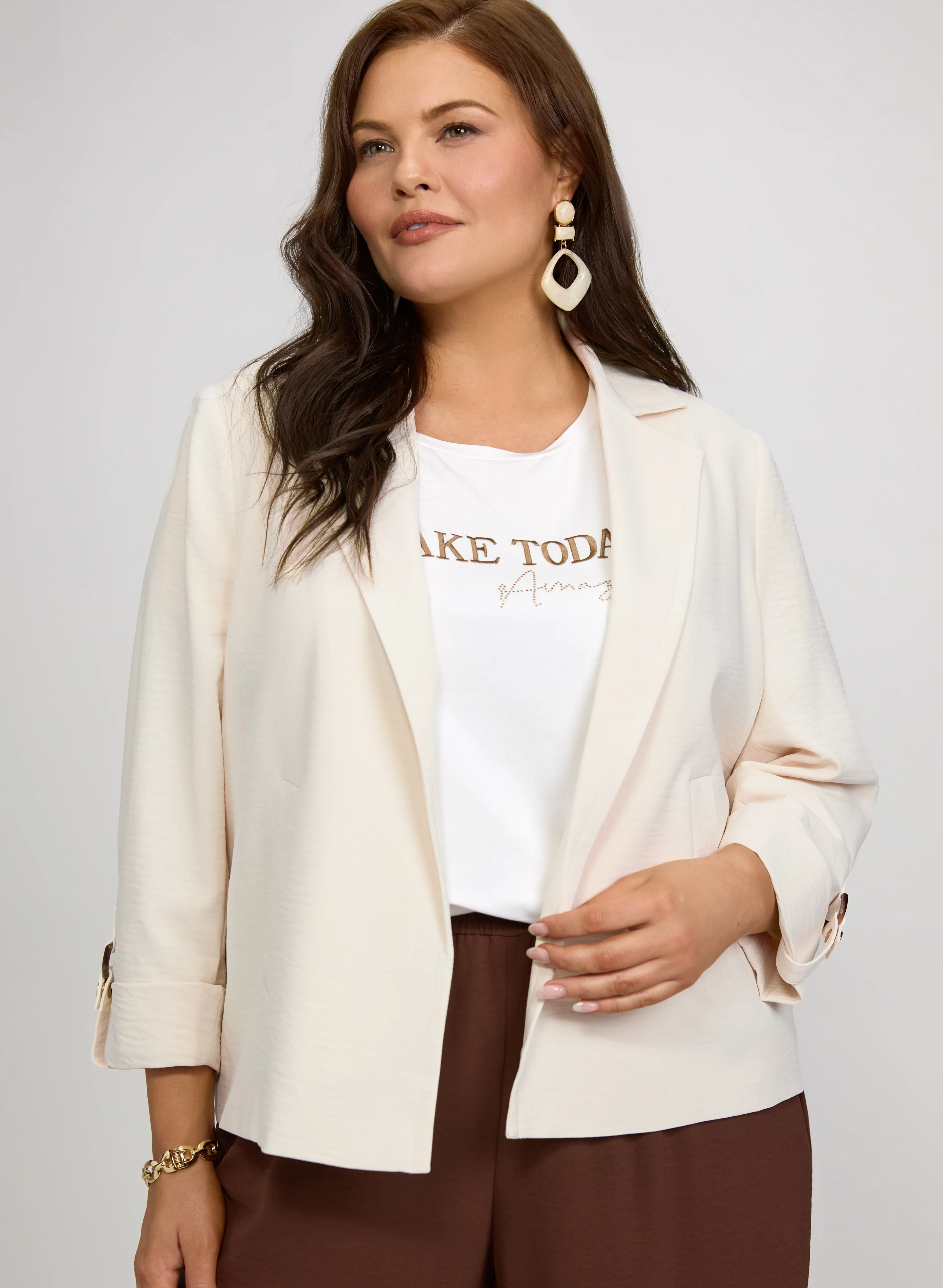 Open-Front Blazer