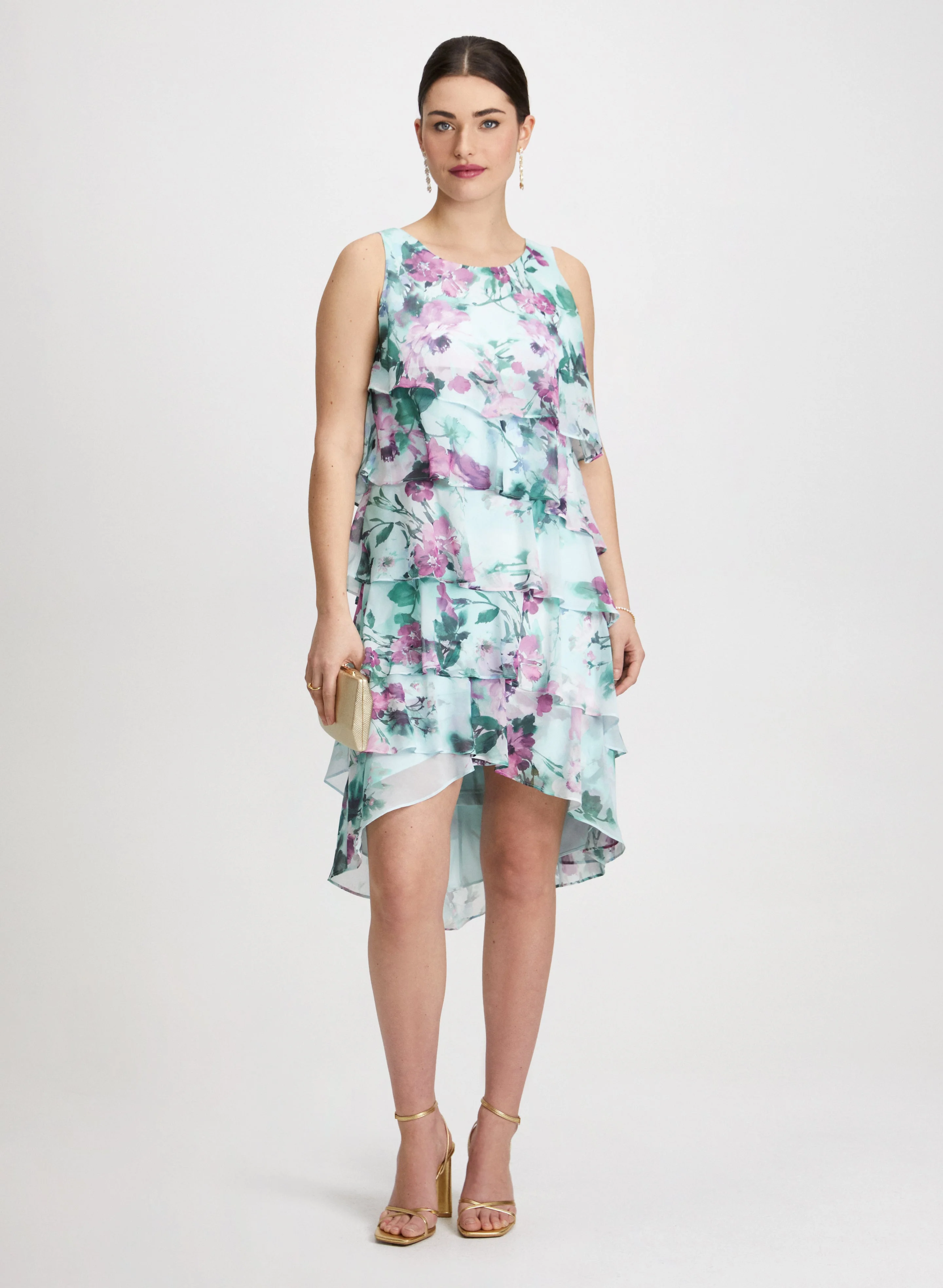Ruffle Dress & Tennis Bracelet