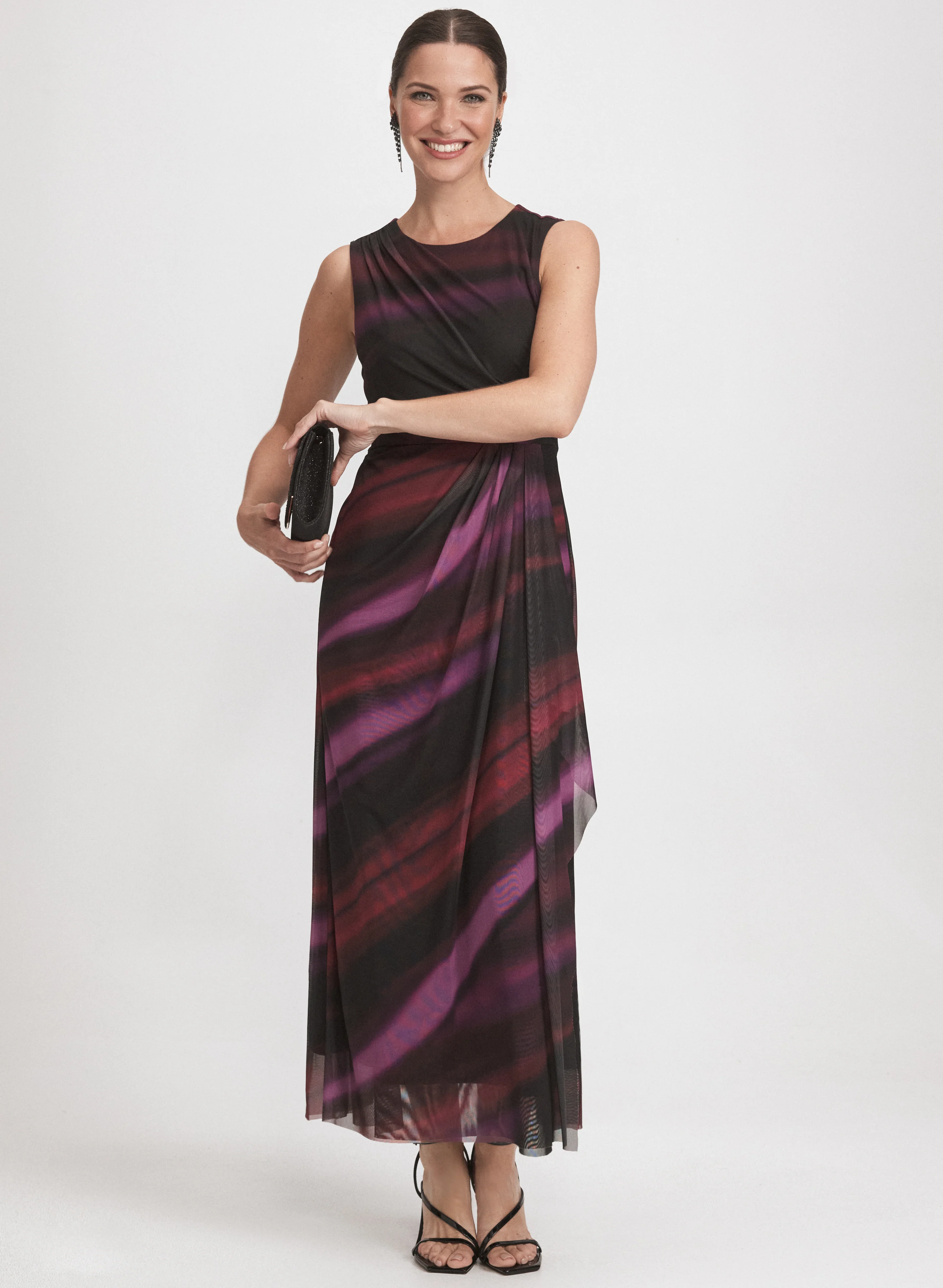 Stripe Mesh Dress