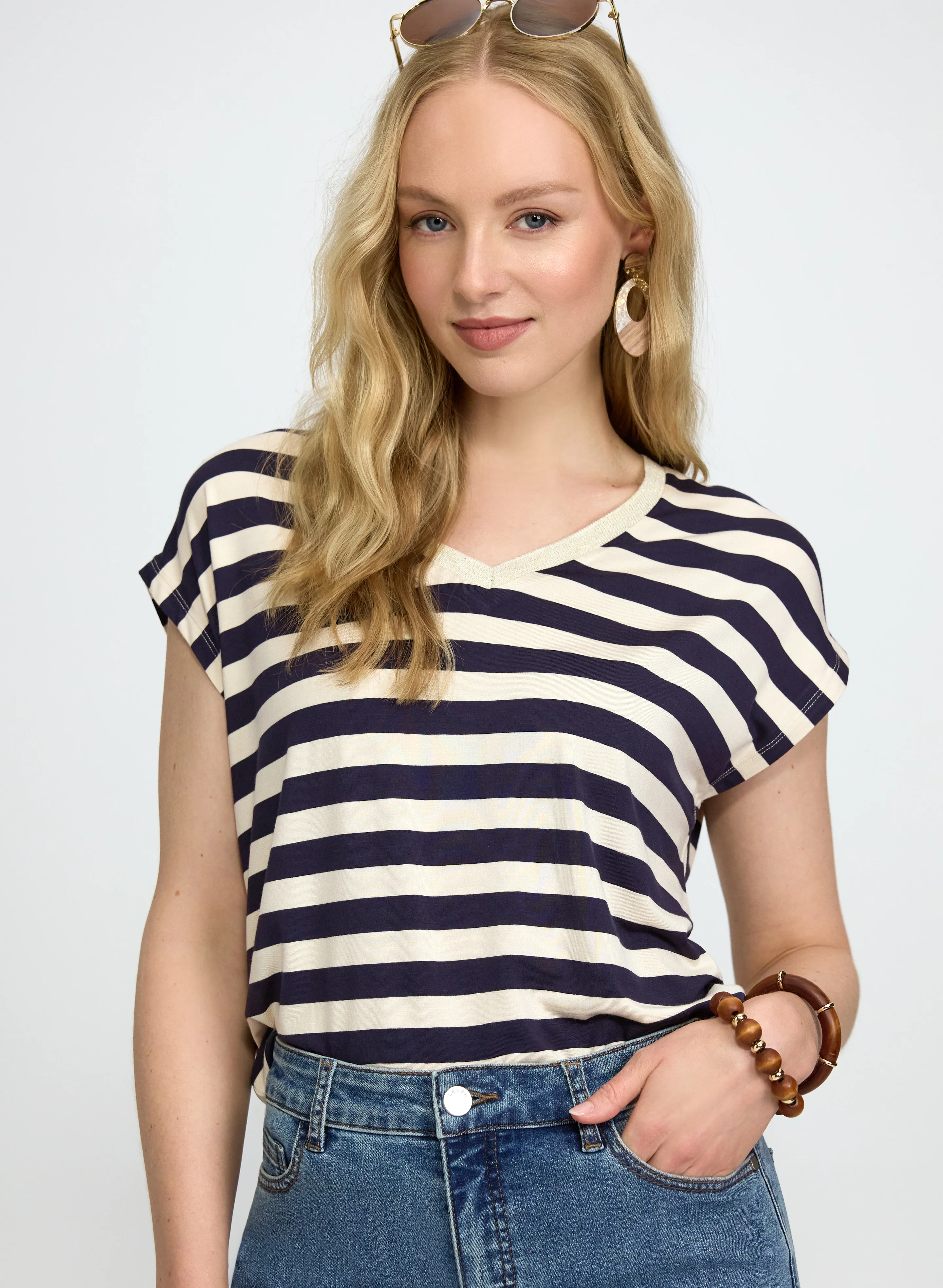 Stripe Print T-Shirt