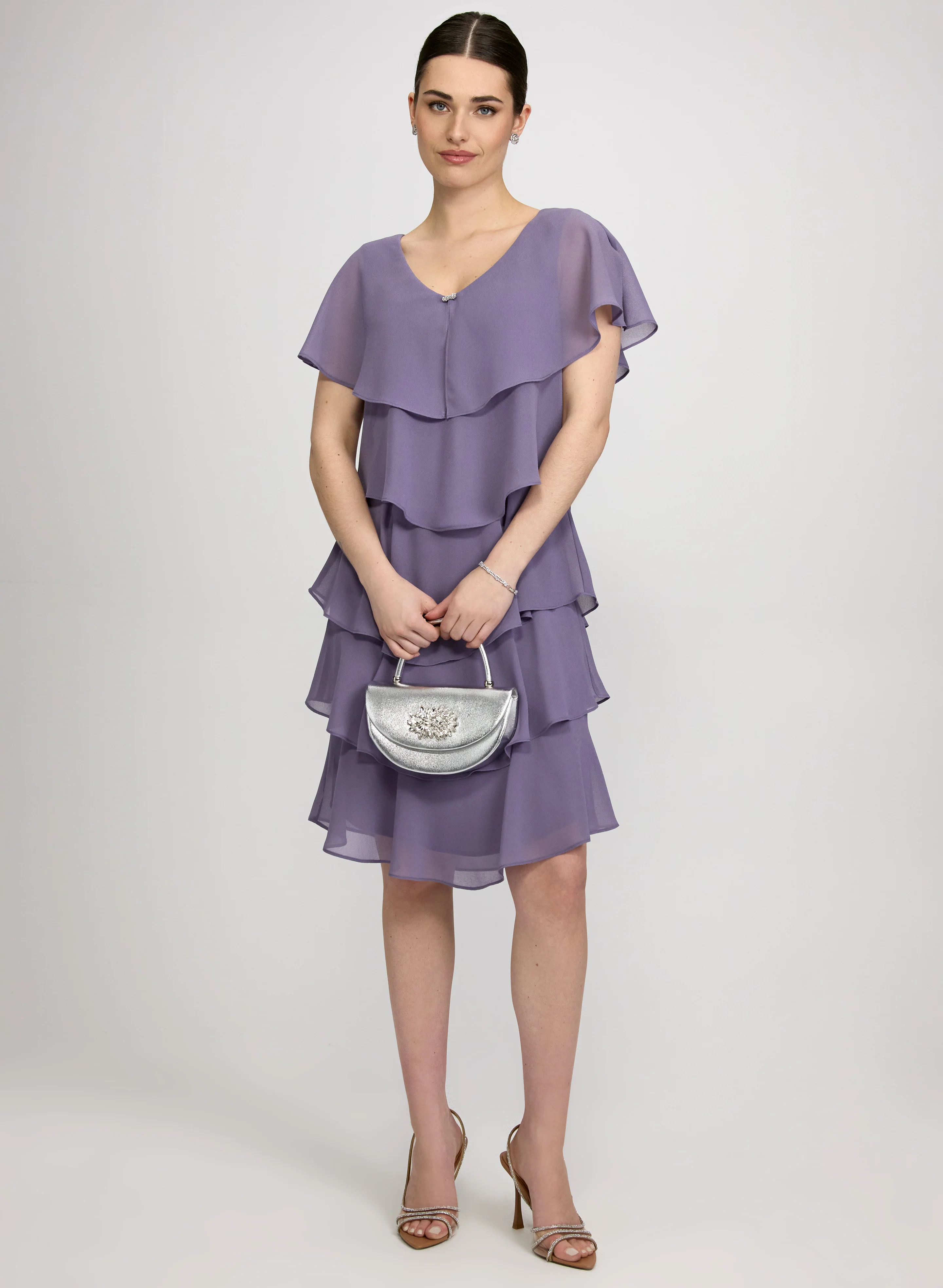 Tiered Capelet Dress